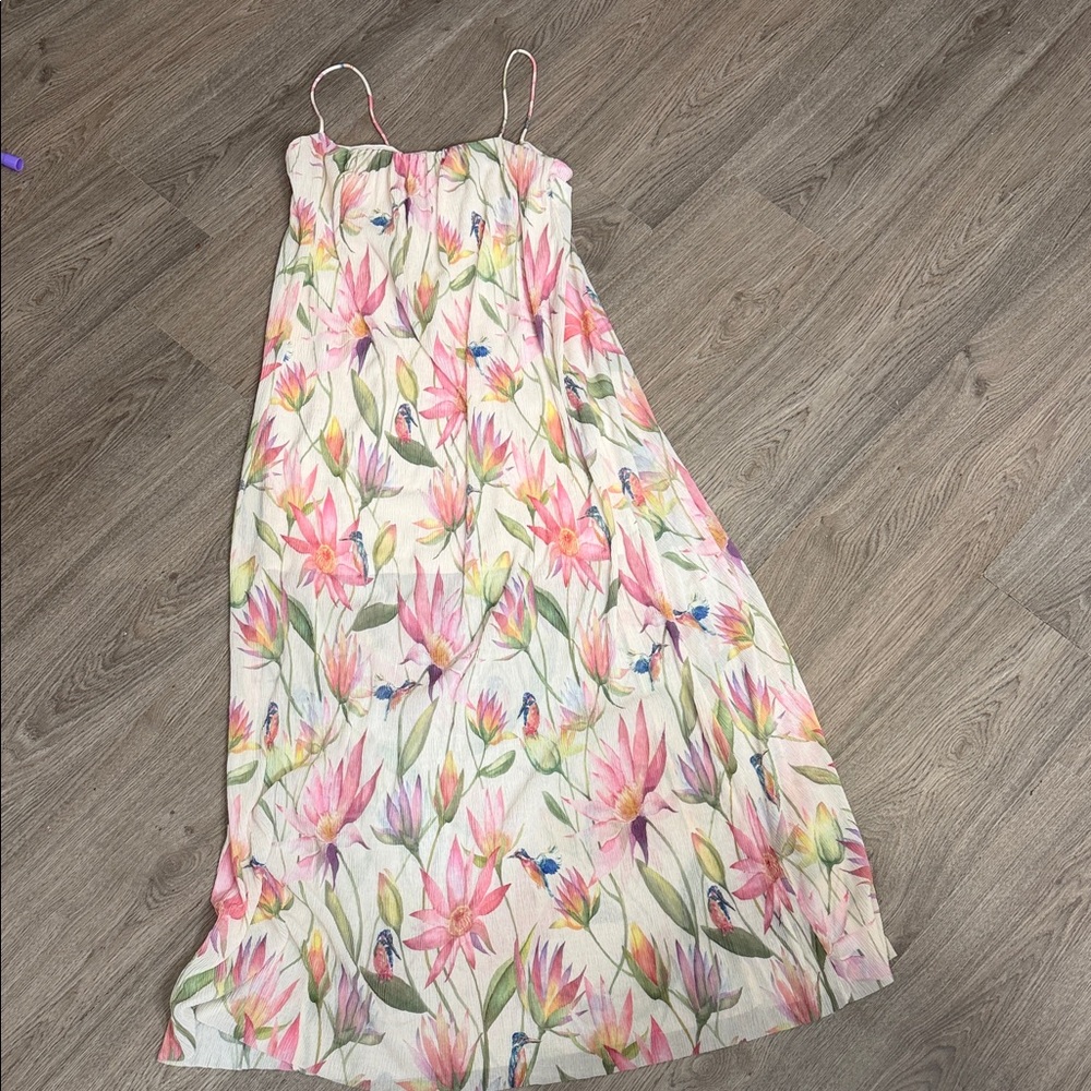 H&M Cream and Pink Dress